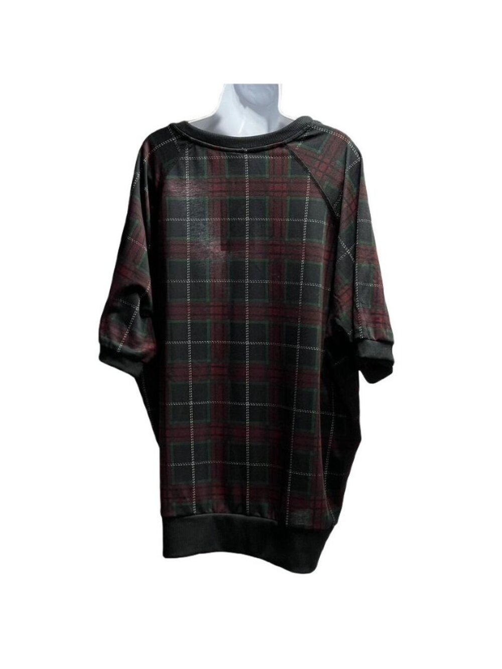 Lularoe Jane 3XL Womens Plaid Tunic Top Red & Black - Picture 2 of 6